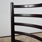 Suite of 4 Scandinavian Chairs in Stained Wood – 1960