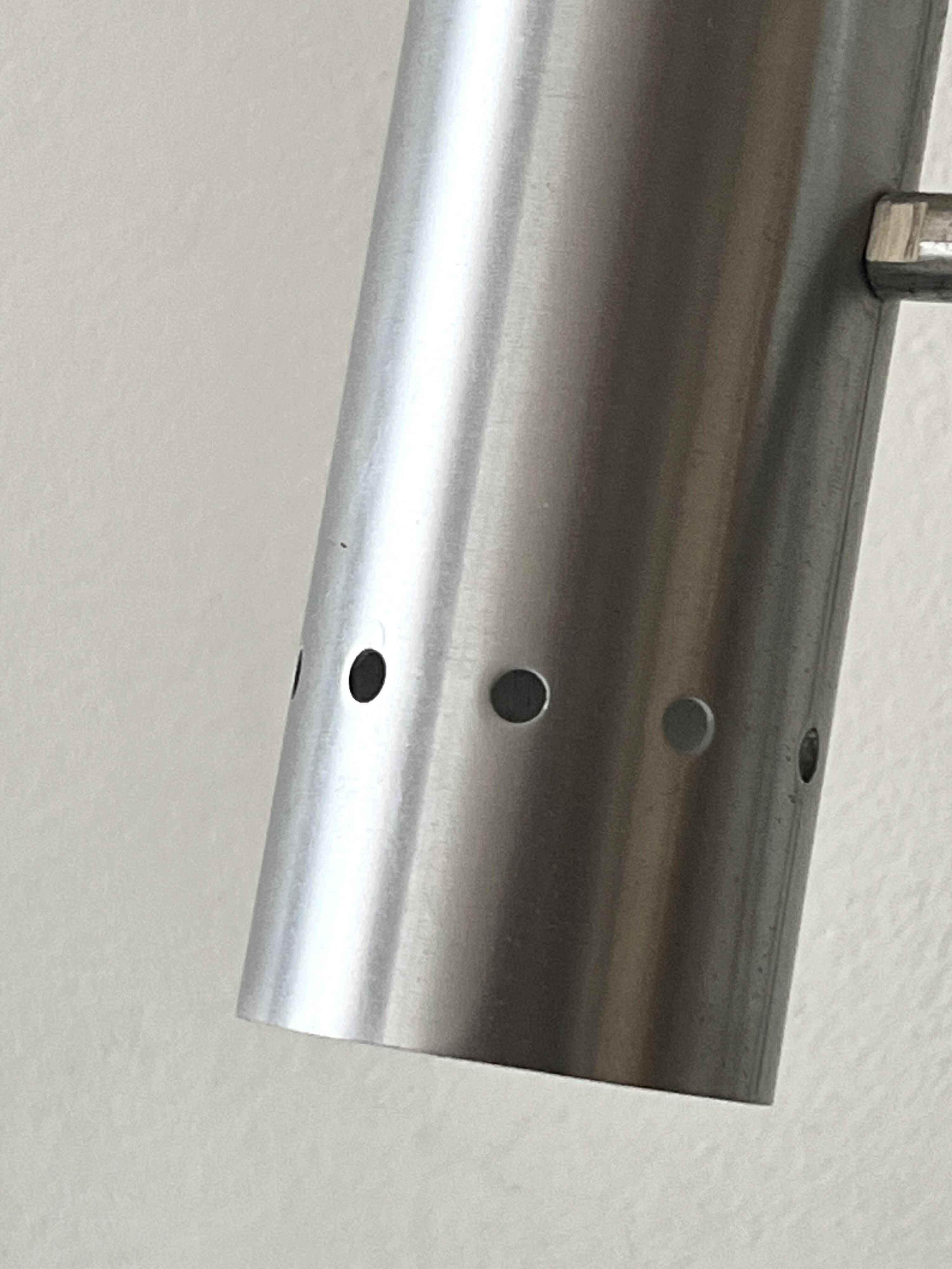 Chrome metal floor lamp with 3 spots by Alain Richard, design 1970.