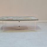 Travertine coffee table