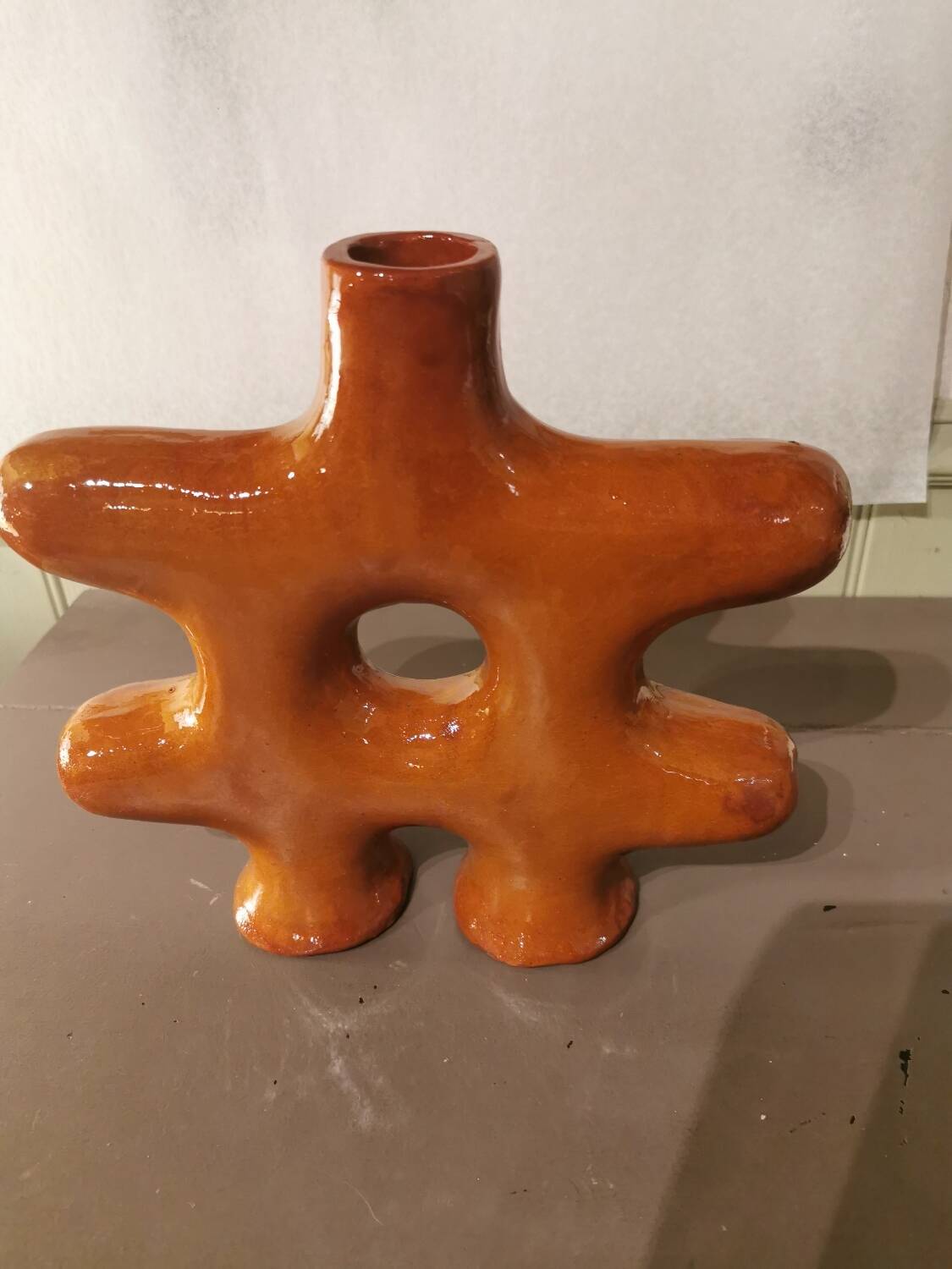 Moroccan ethnic ceramic vase