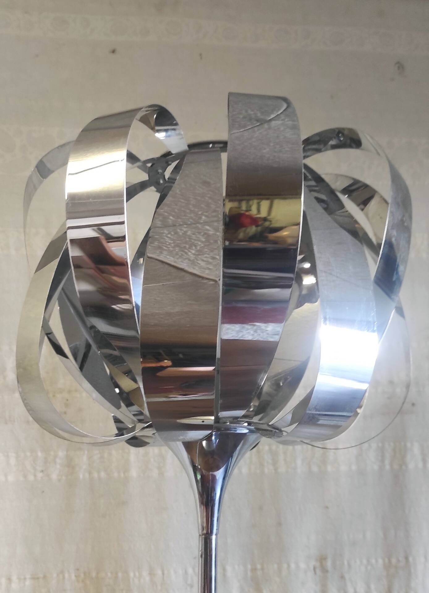 XL table lamp in chrome metal by Seylumiere - 70s/80s