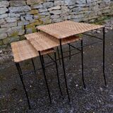 Nesting tables. vintage.