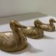 Suite of 3 ducks in golden brass Authentic Vintage 70