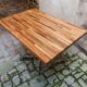 Table en noyer lamellé collé des années 60