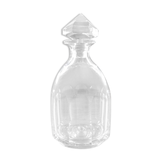 Thick glass carafe with facets