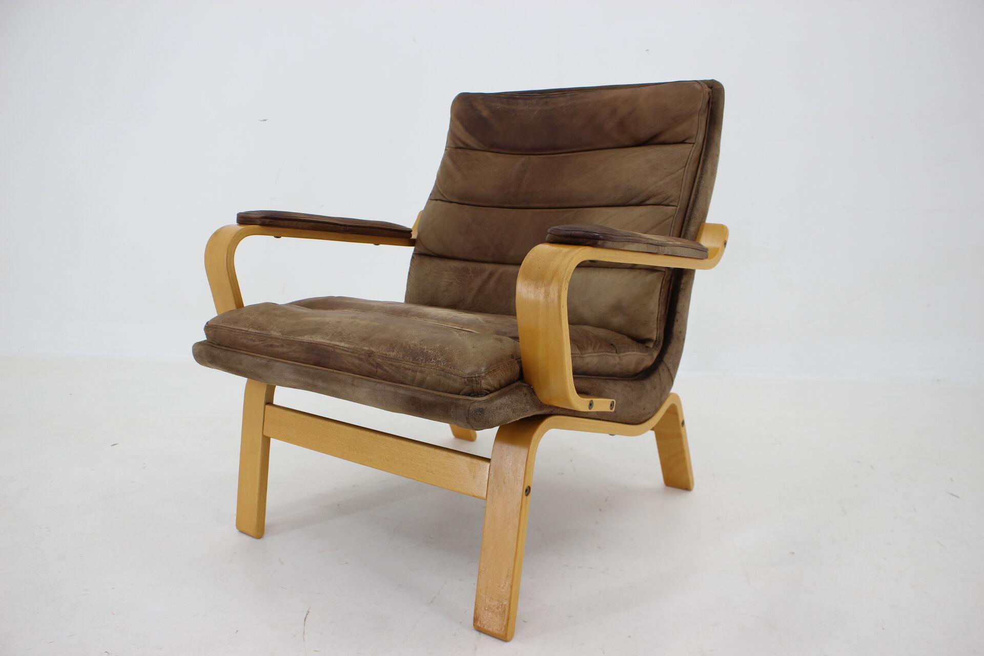 1970s Yngve Ekström "Contino" Leather Armachair,Sweden