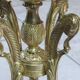 Bronze and blue porcelain floor lamp from the early 20th century.