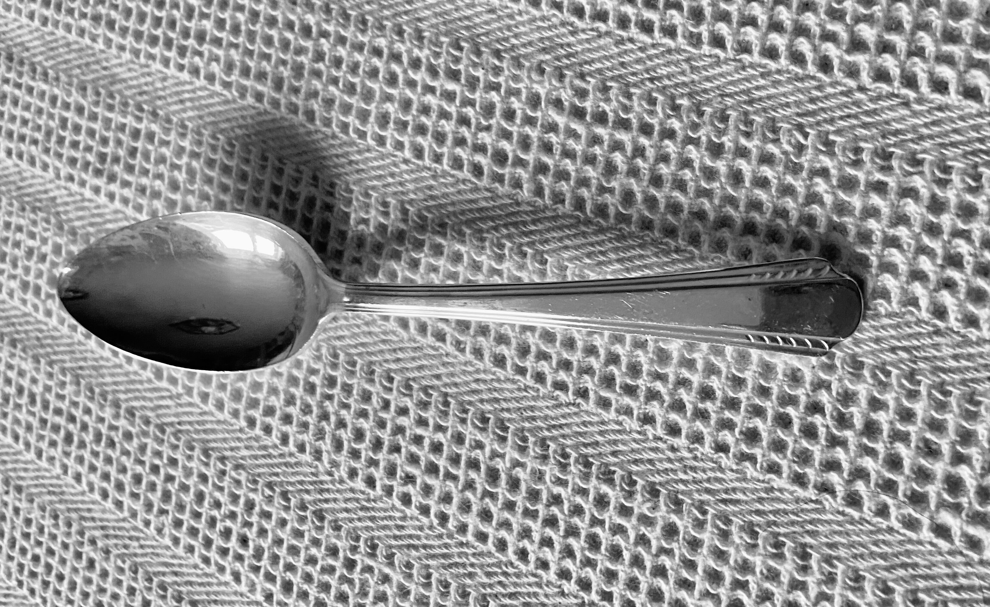 6 Mocha Silver Metal Spoons