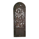 African door in carved wood and bronze of village chief Baboun, Cameroon, early 20th century