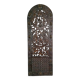 African door in carved wood and bronze of village chief Baboun, Cameroon, early 20th century