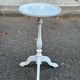 Tripod gueridon / Louis XVI style white patinated side table 1960