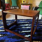 Trio of nesting coffee tables, 1970, dark wood