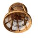 Vintage wicker and rattan stool from the 70s Emmanuelle.