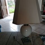 Lampe de salon pied étain