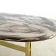 Table basse vintage, plateau en marbre, années 60, Suède