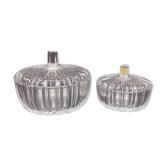 Lot de 2 boites bonbonnières vintage en cristal
