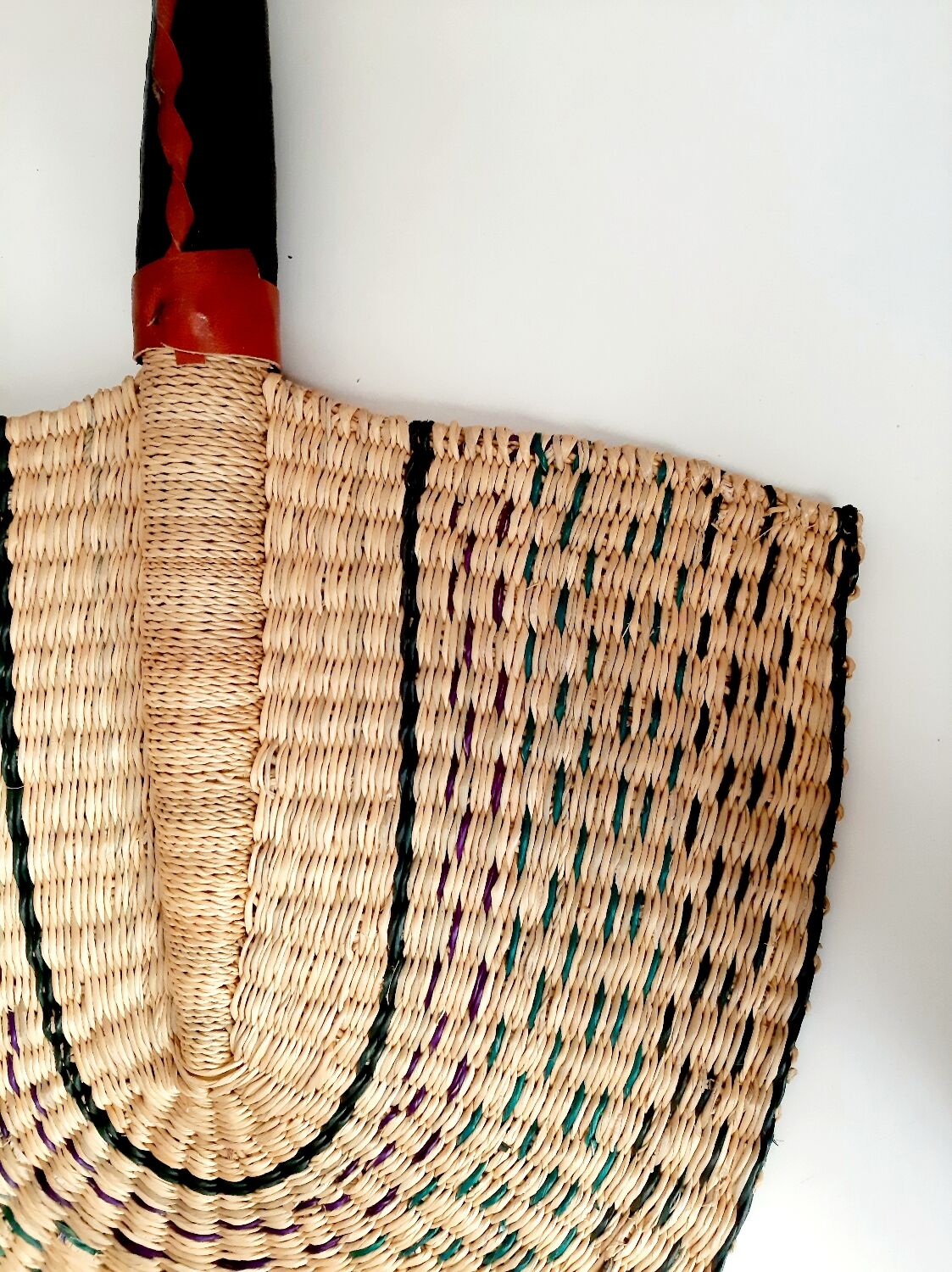 Set of 2 Bolga fans, African wall decor