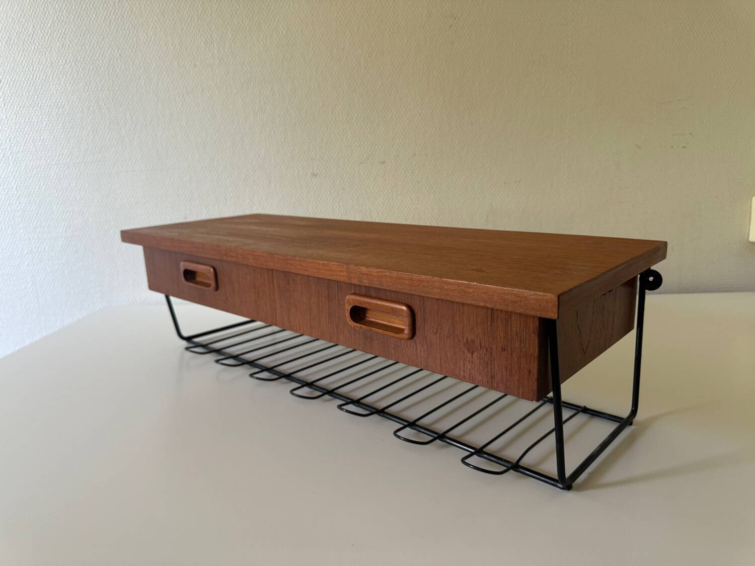 Vintage Norwegian Floating Teak Wall Shelf, 1960s