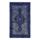 Overdyed Wool Vintage Handmade Carved Rug 174 cm x 297 cm