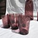 Biot liqueur service in blown glass