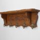Mid-Century Belgian Oak Wall-Mounted Coat Rack in Bruegel Style