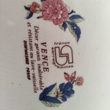 Set of 7 flat plates Sarreguemines Vence model