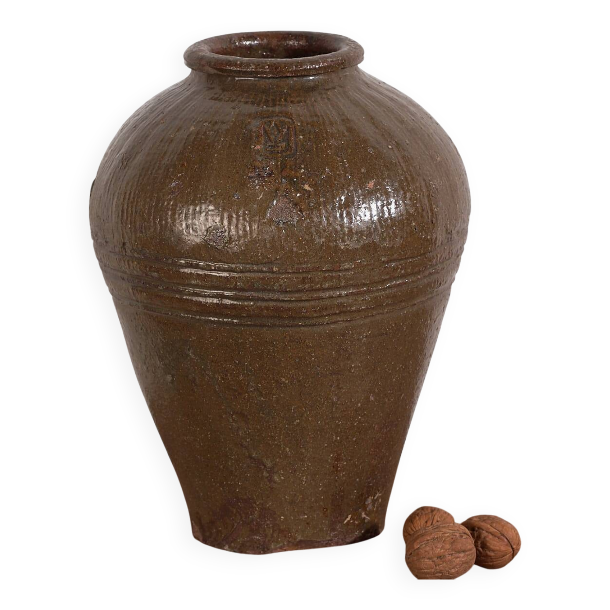 Small antique oriental glazed ceramic vase (c.1900)