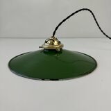 Antique industrial conical enamelled pendant light 25 cm