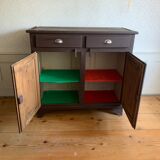 Old Farmers Cabinet painted with floral motives