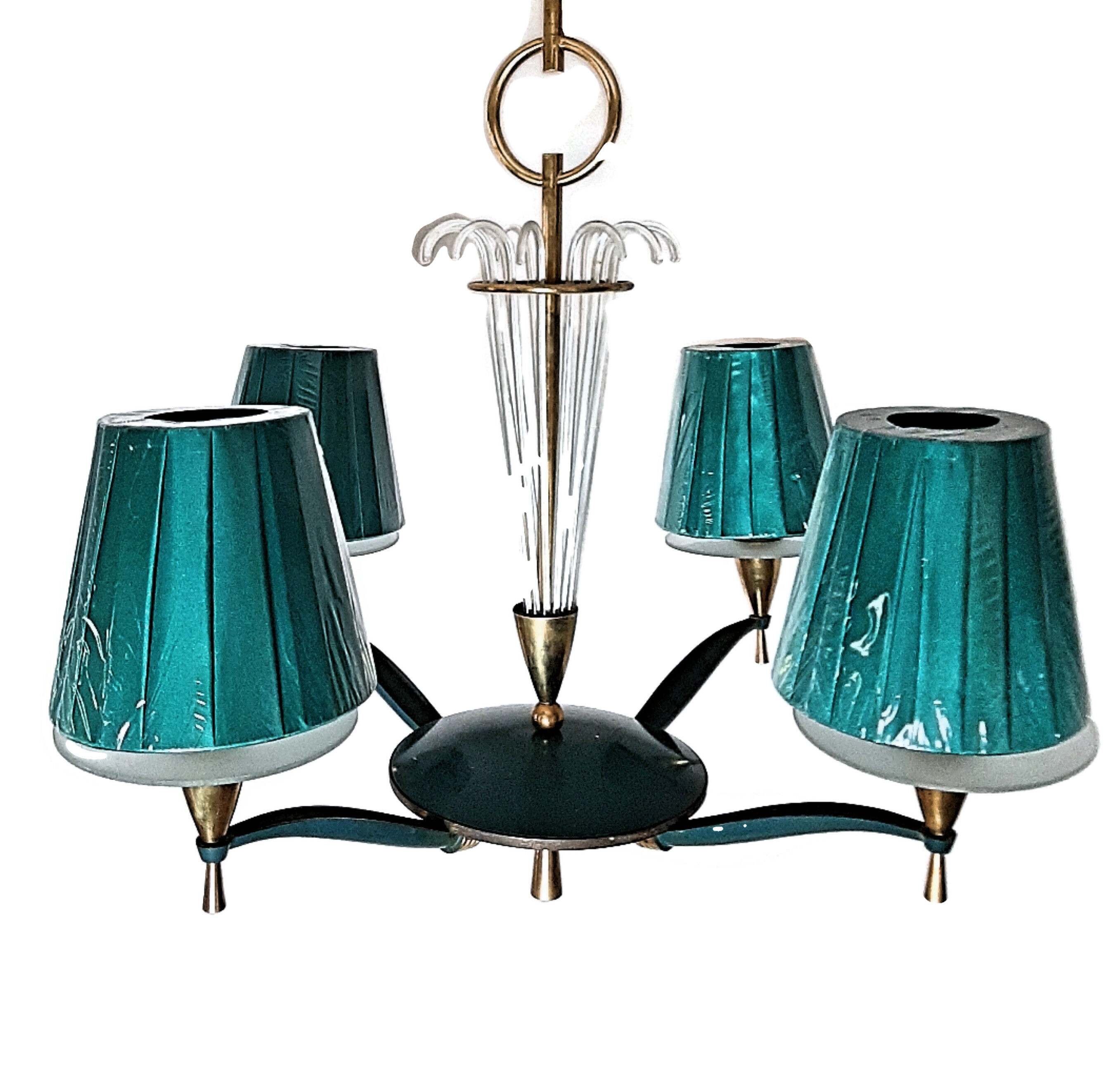 Chandelier of the end of the era art deco design 1940s