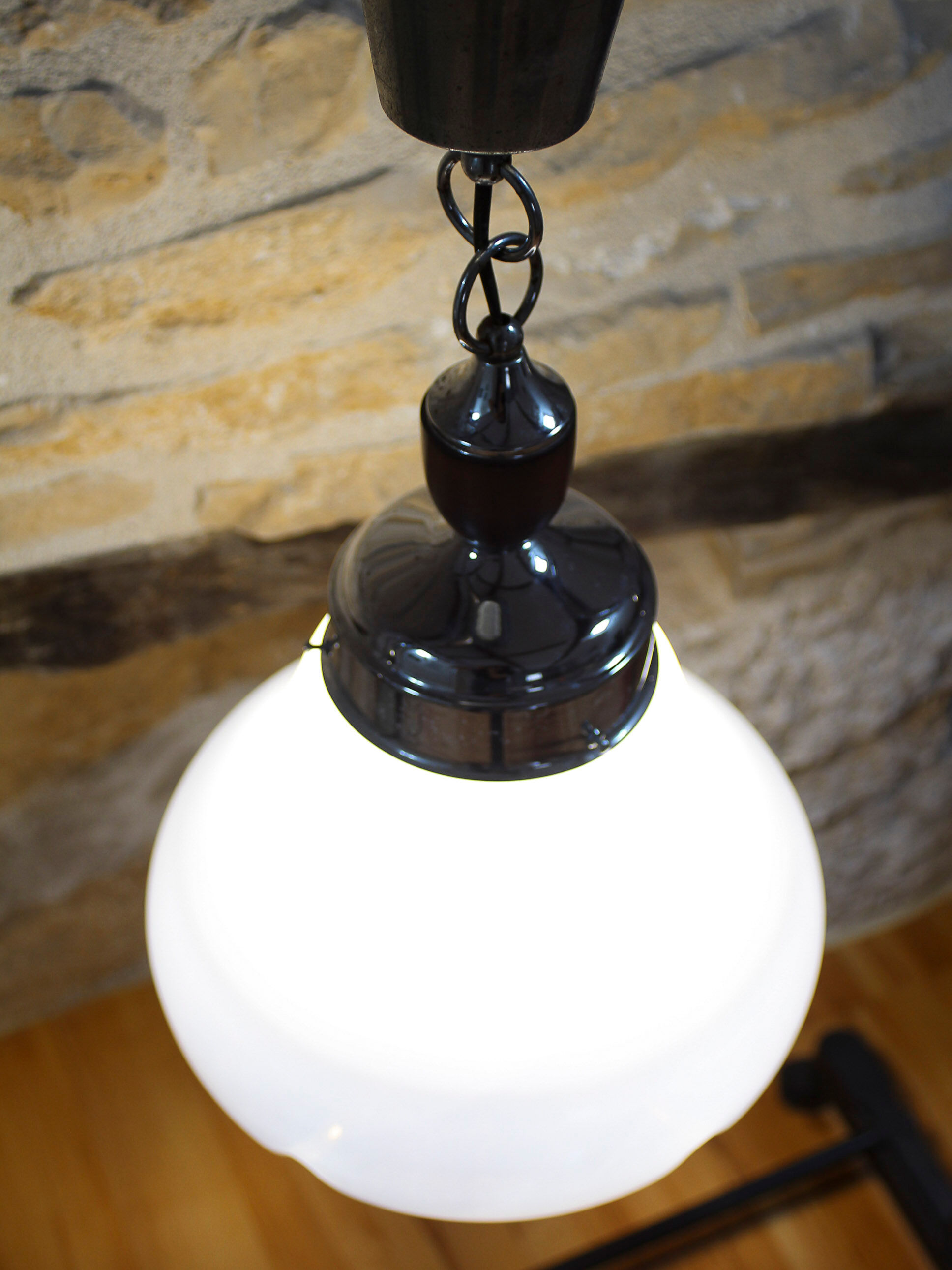 Mazzega glass pendant lamp 70s