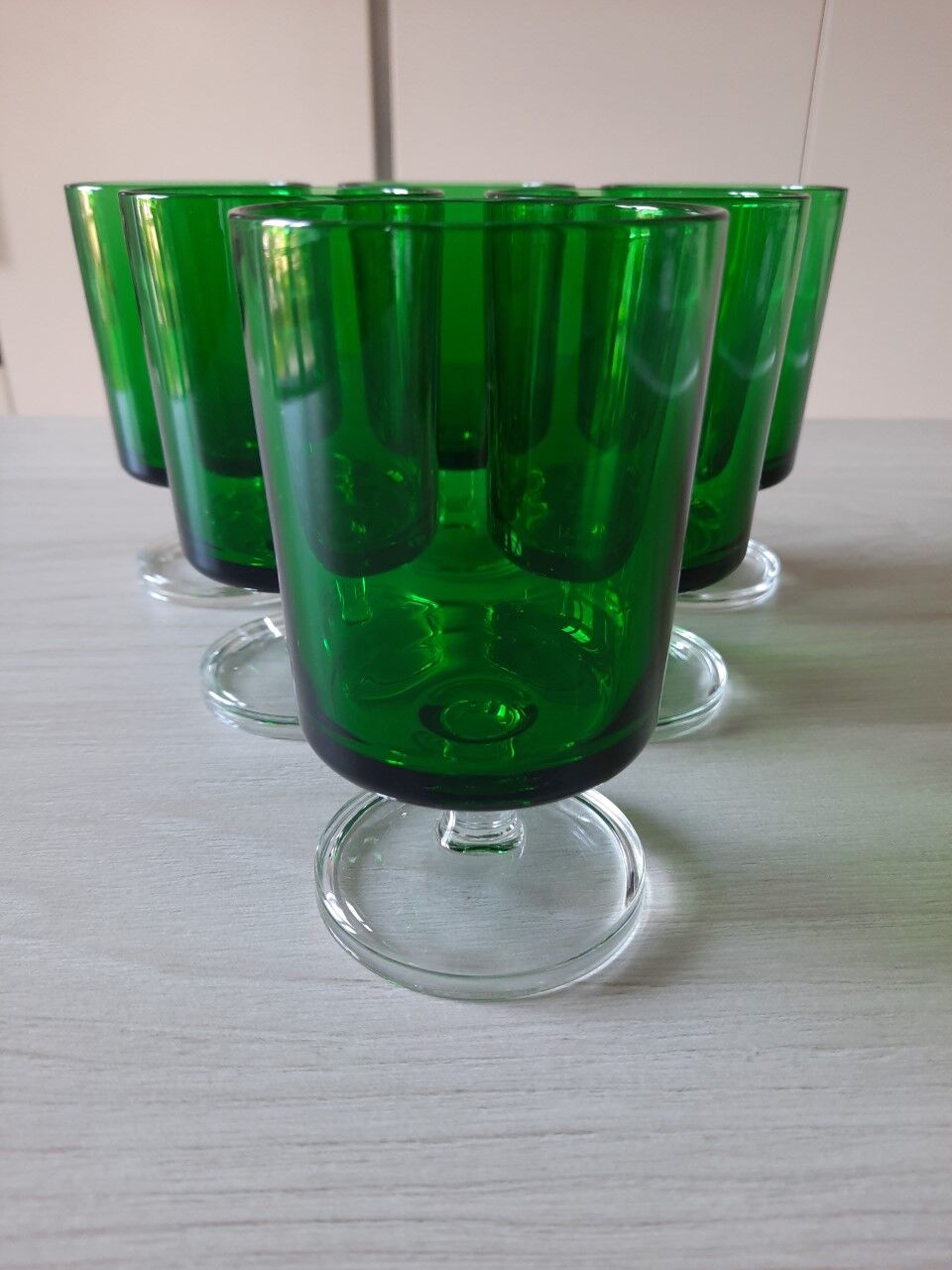 Set of 6 glasses 70s