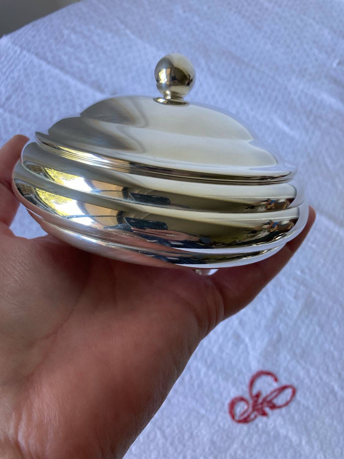 Gallia box, Christofle production in silver-plated metal