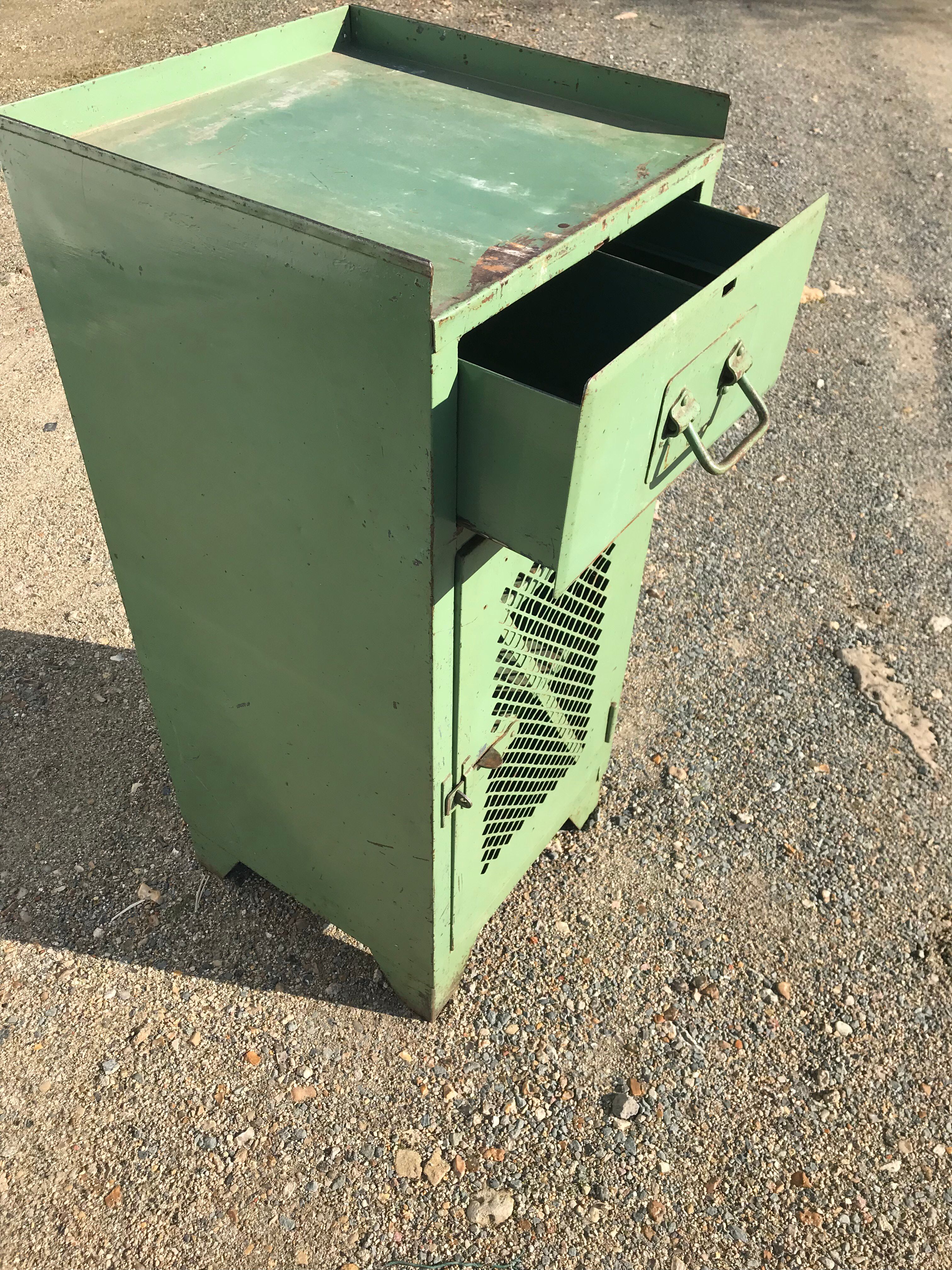 Green metal industrial furniture