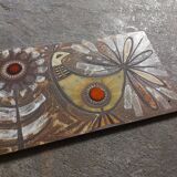 Plate, enamelled lava panel J.G Picard, Vallauris