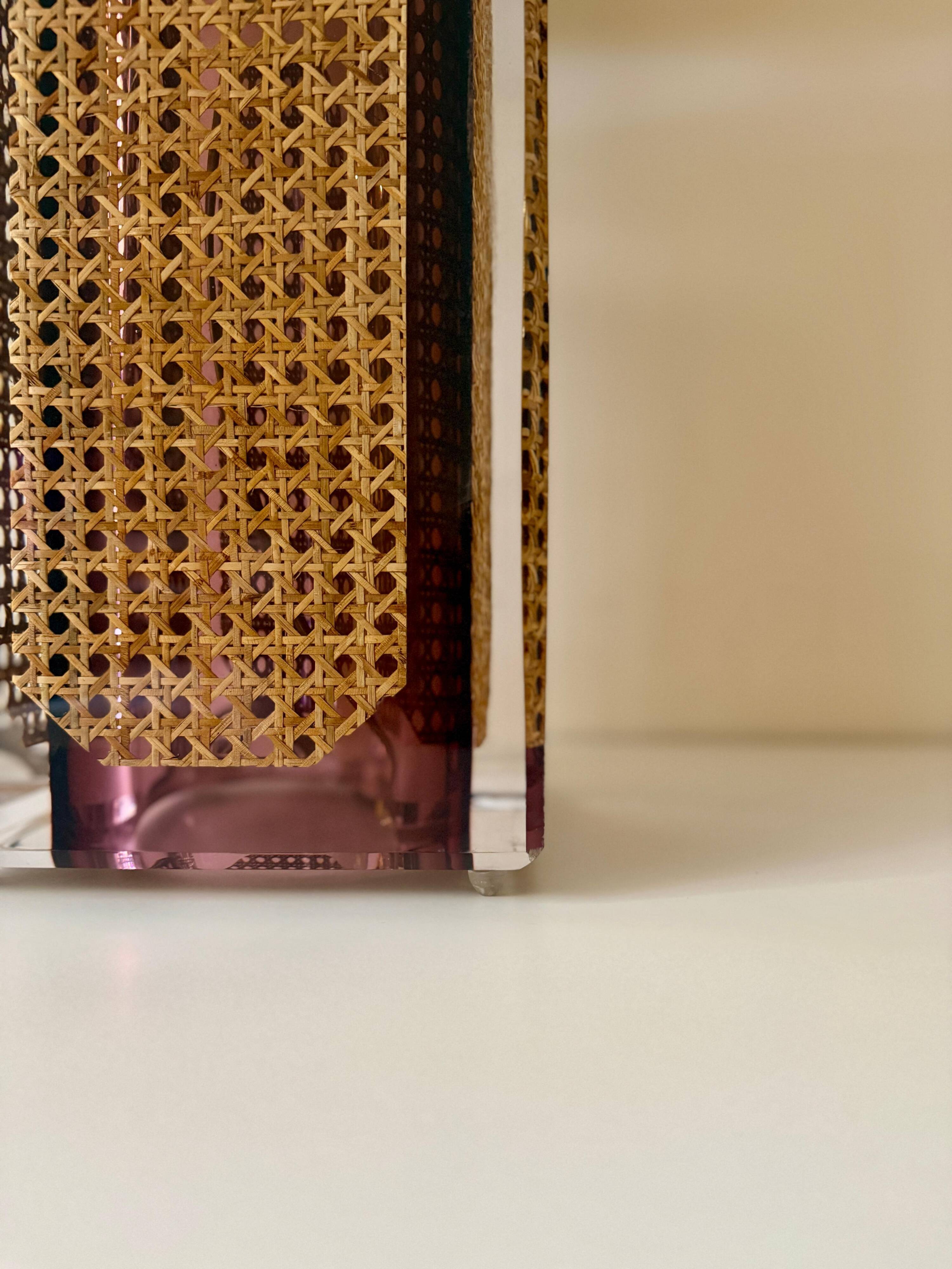 Methacrylate Lamp and Grid by Romeo Rega