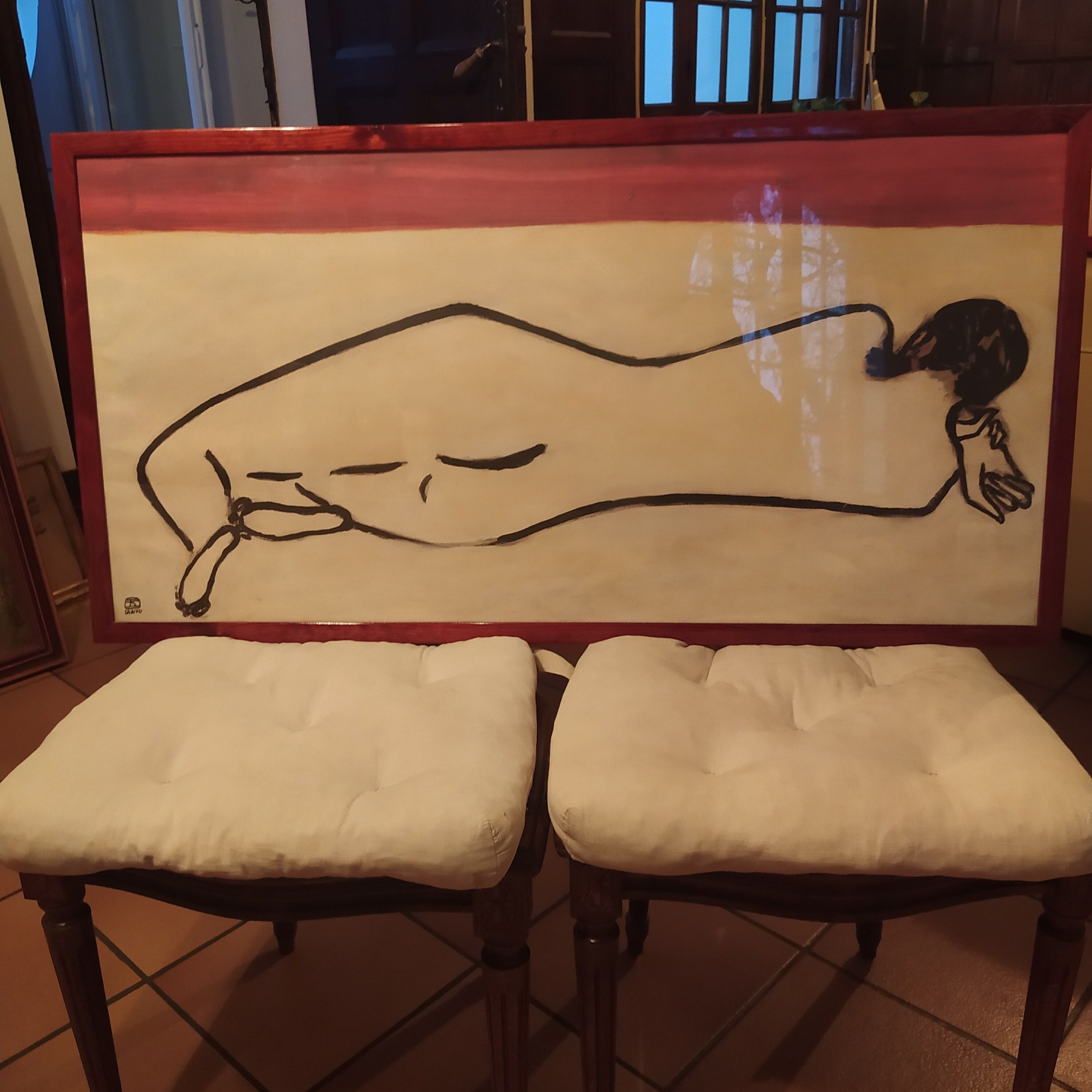 Nude paper print by sanyo entitled agnes