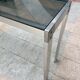 Console en inox et verre fumé - 1970