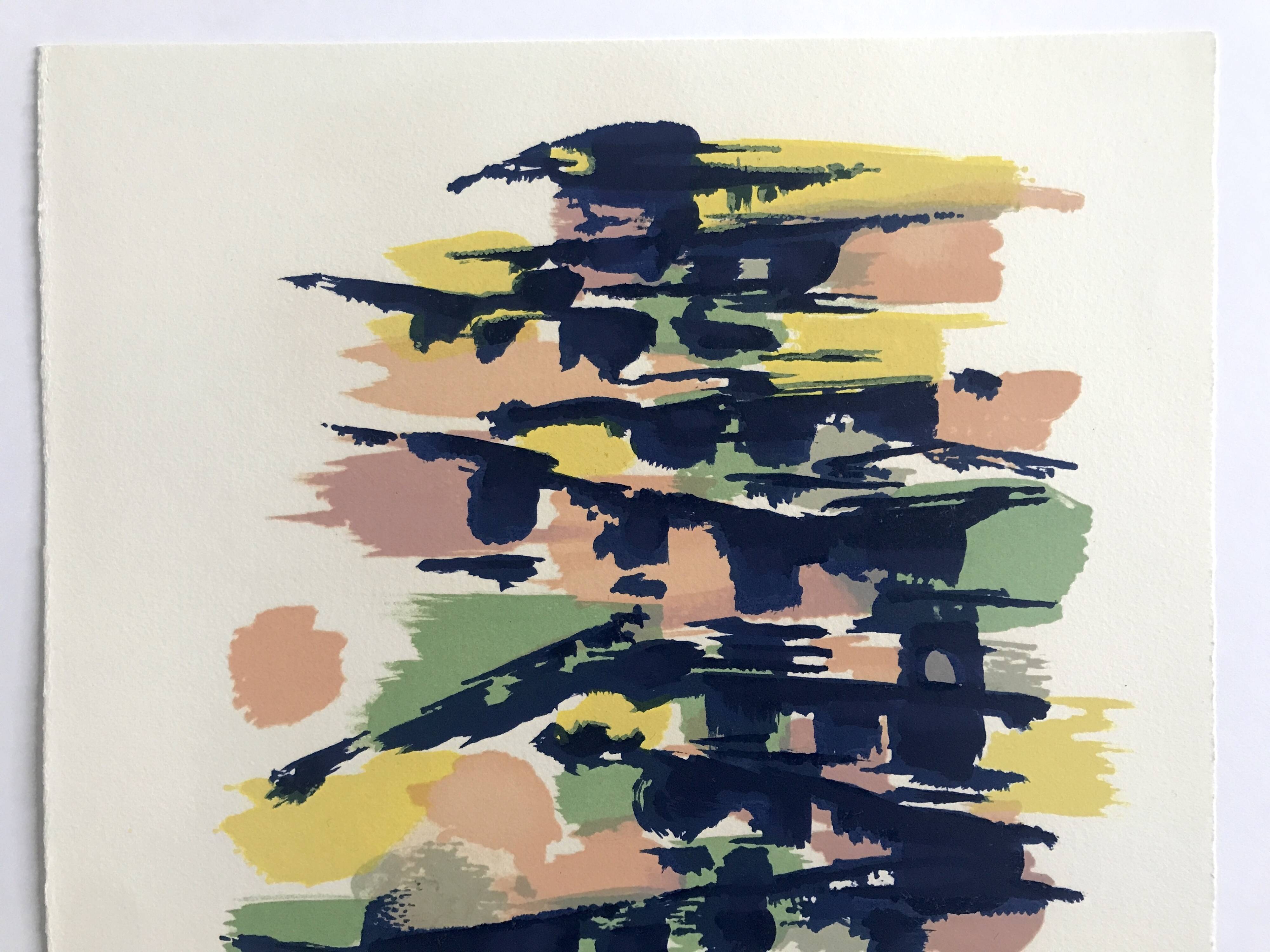 Alfred MANESSIER, The Bridges of Paris, 1978. Original lithograph