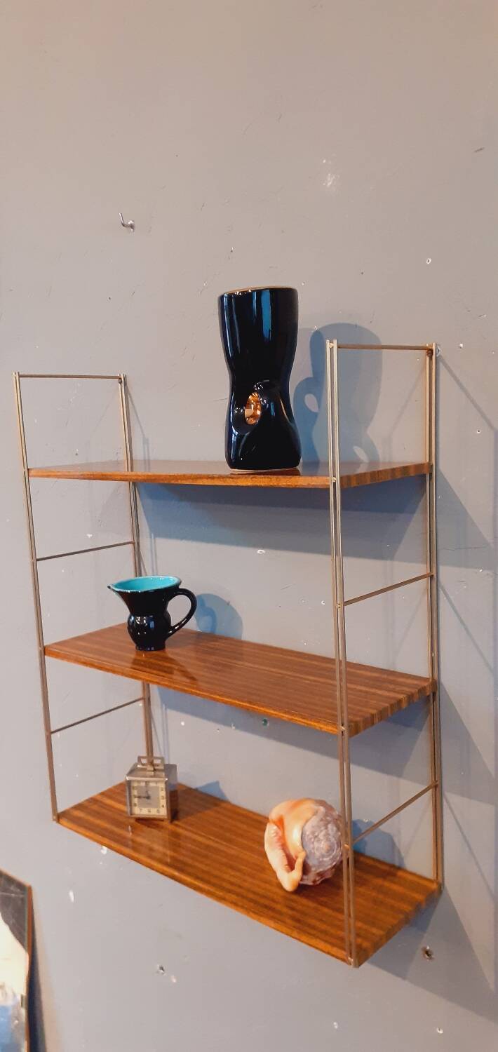 Étagère murale vintage année 60 métal laqué