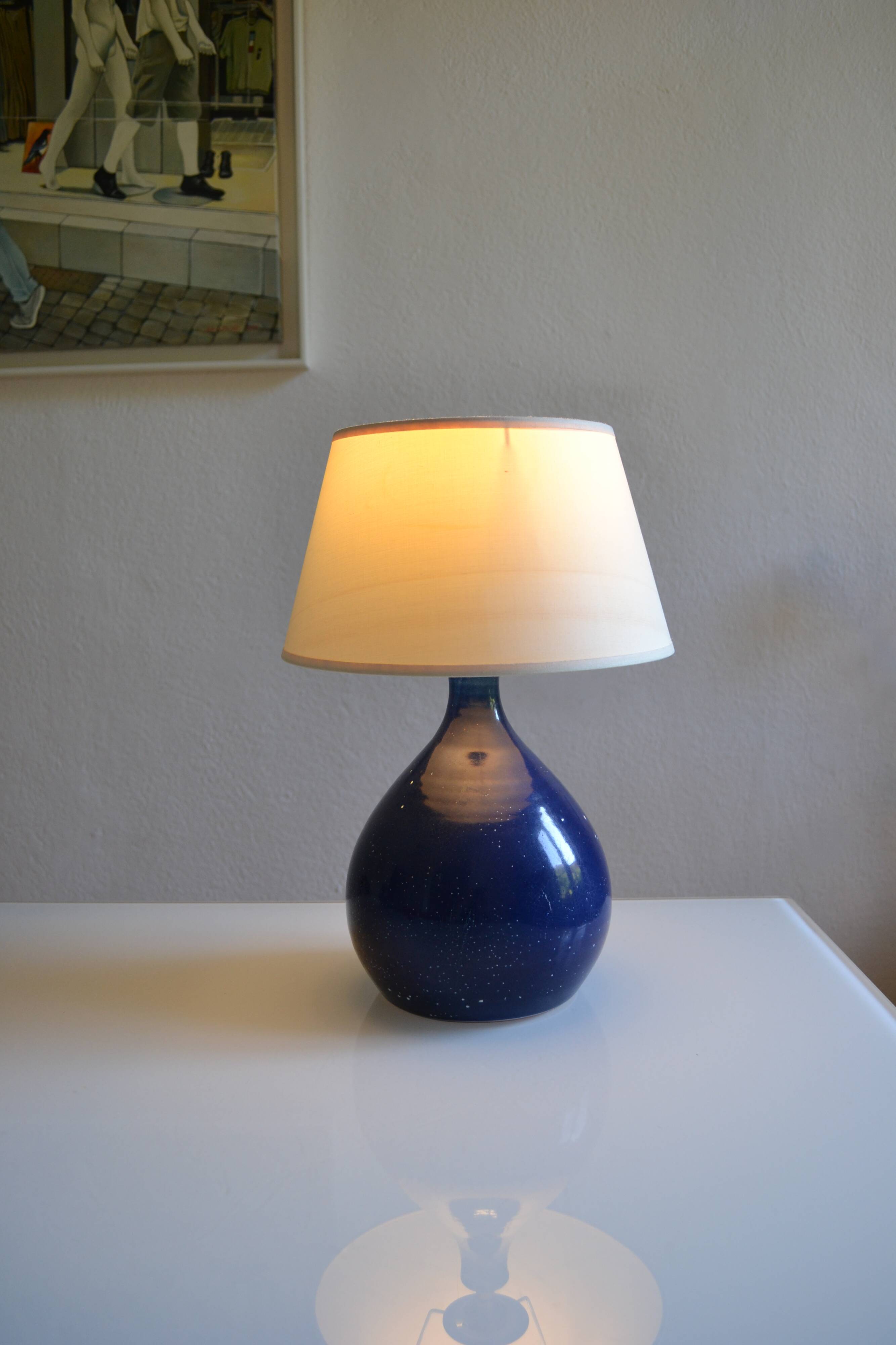 ceramic lamp base modernist France 1970