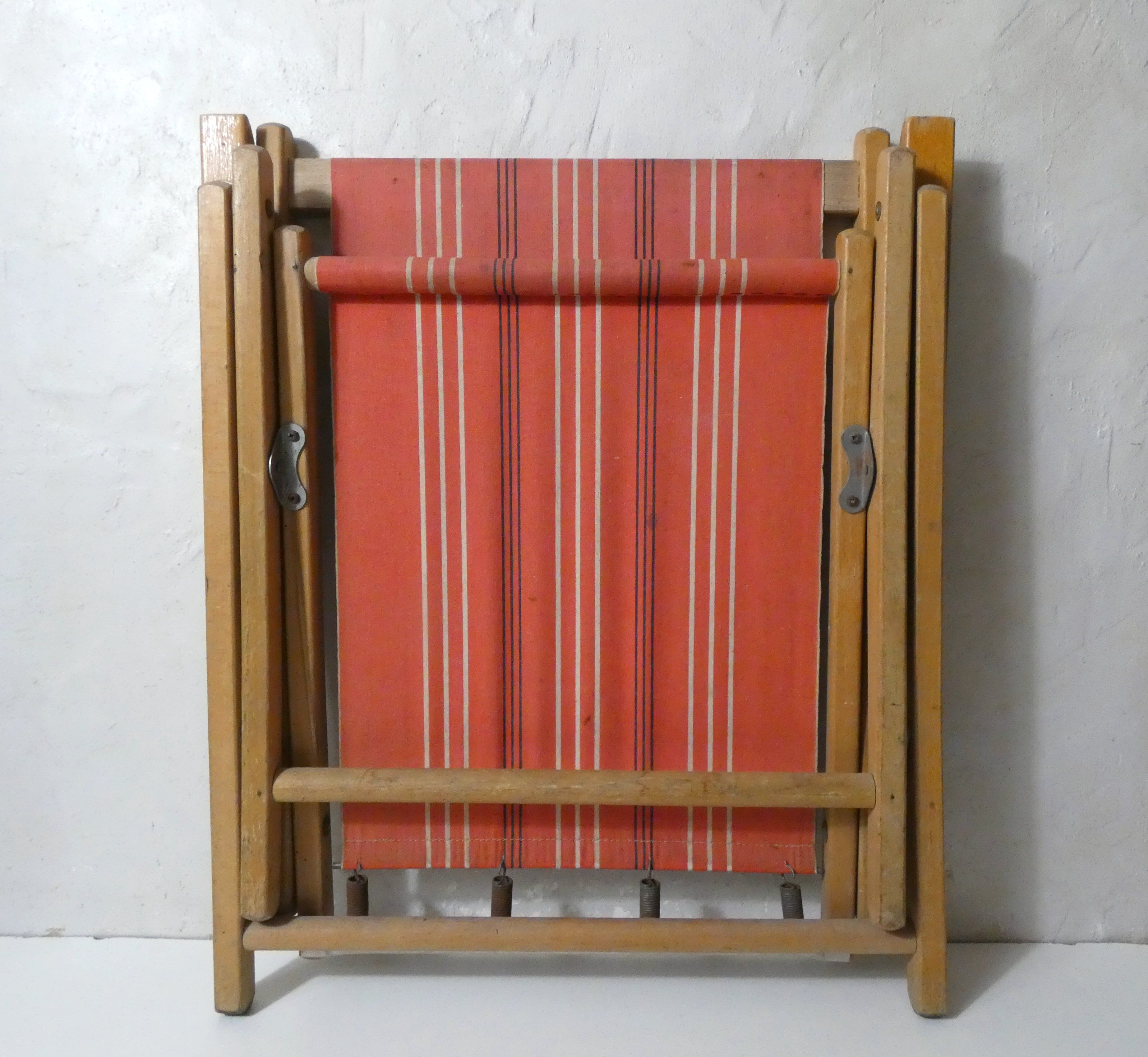 Fauteuil pliant années 50 style transat chilienne