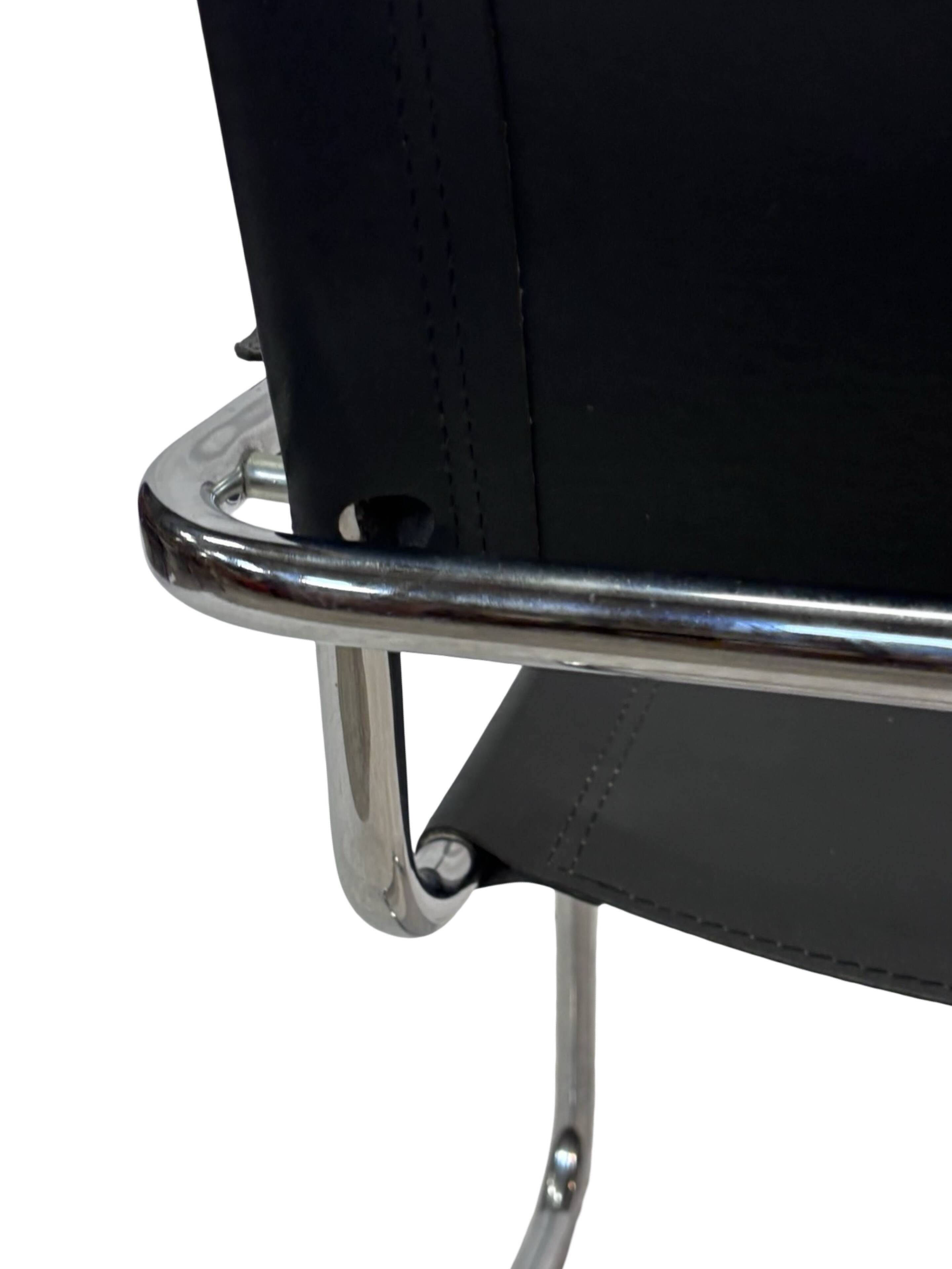 Vintage Breuer style leather chair B32/34 Italian Design