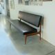 Sofa by Anonima Castelli in teak and skai, 1950s