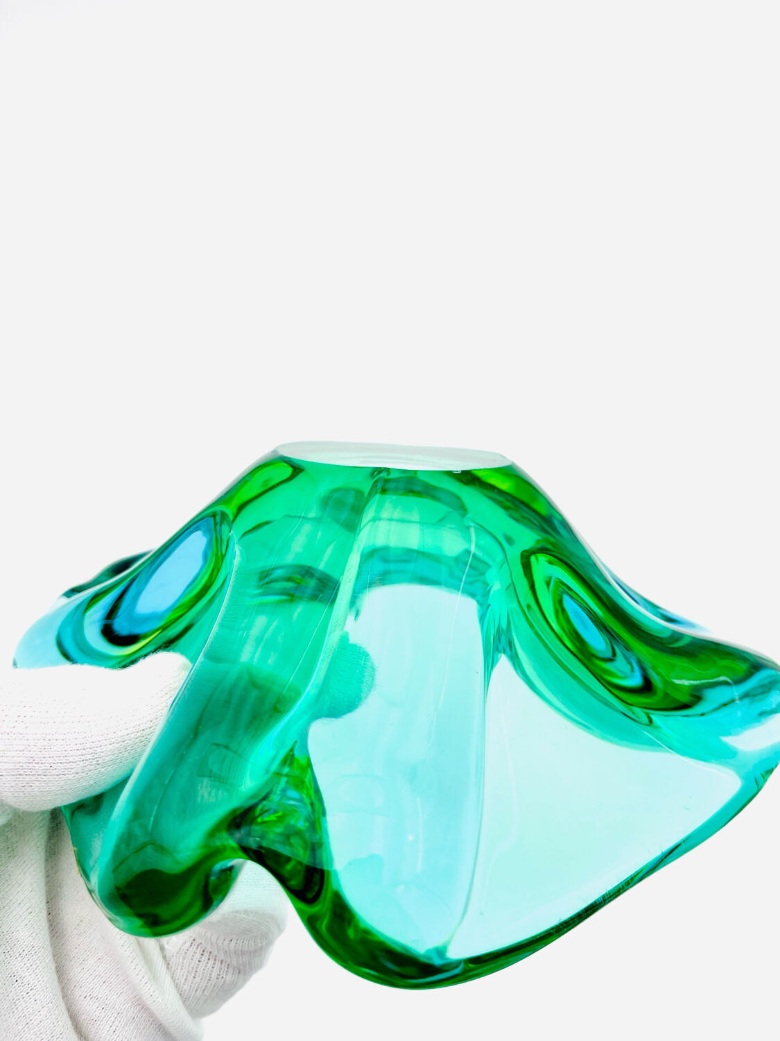 Rare Murano Vide-poche Ouraline Sommerso - Design by Flavio Poli - 1960