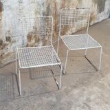 Two vintage metal chairs