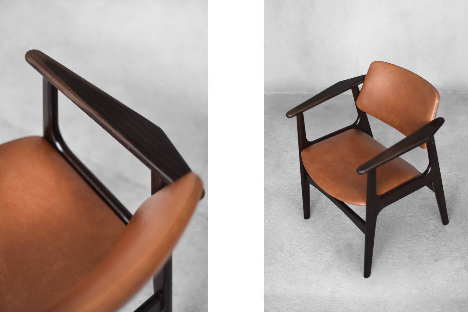 Vintage Mid-Century Scandinavian Modern Mahogany Office Chair, 1960s