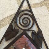 Diamond art nouveau mirror, 23x47cm