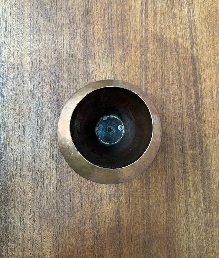 Handmade German copper candlestick from the mid-century by AWD, 1960s.