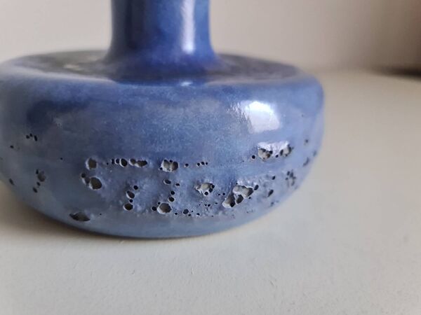vase soliflore en forme de galet / céramique / vintage / années 80 / céramique française / décoration / XXème siècle